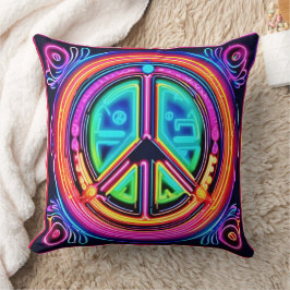 Neon Peace Mandala Kissen