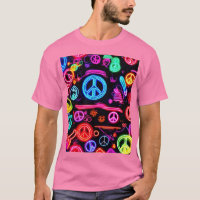 Neon Peace Symbolmuster