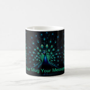 Neon Peacock Elegance Kaffeetasse