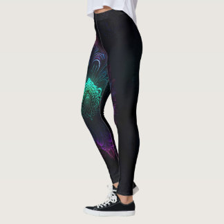 Neon Peacock Élégance Leggings