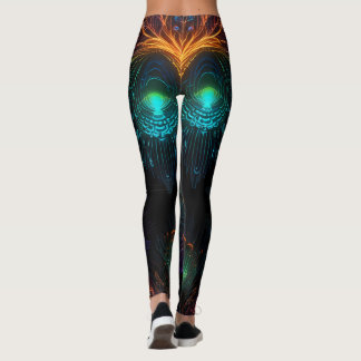 Neon Peacock Élégance Leggings