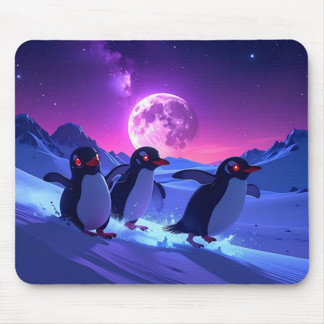 Neon Penguins Mousepad (Vorne)