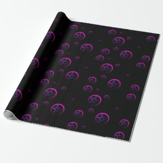 Neon Pentagramme Hexchy Wrapping Paper Geschenkpapier