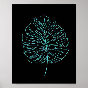 Neon Pflanze Leaf Poster