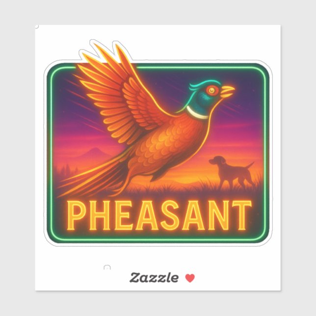 Neon Pheasant Aufkleber (Blatt)