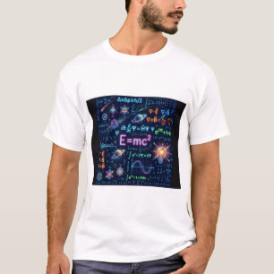 Neon Physik- und Mathe-Gleichungen T-Shirt Scien