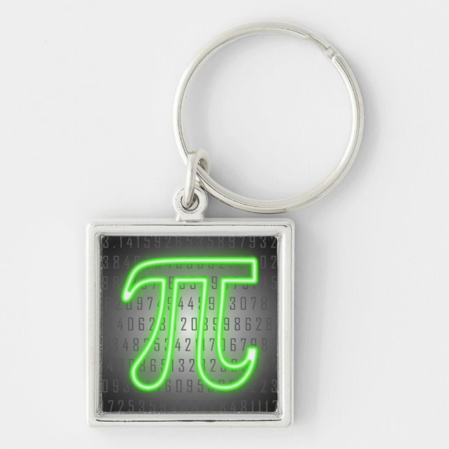 Neon Pi Day Sign Schlüsselanhänger (Vorne)