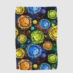 Neon Pickleball Muster Sweattuch Golfhandtuch