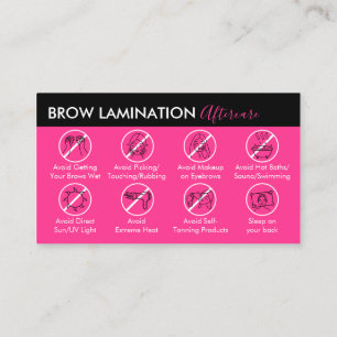 Neon-Pink-Brauen-Lamination-Nachbehandlung-Anleitu Visitenkarte