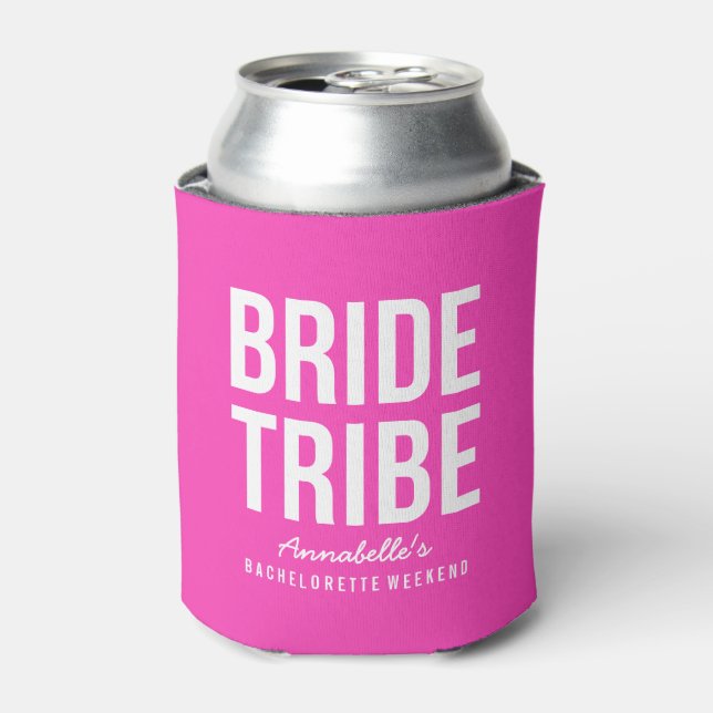 Neon Pink Bride Stamm kann kühlen Dosenkühler (Kanne Vorderseite)