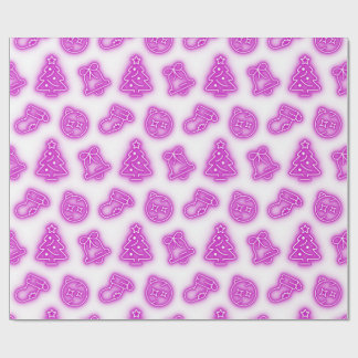 Neon Pink Christmas Geschenkpapier