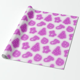 Neon Pink Christmas Geschenkpapier