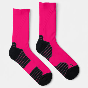Neon Pink Crew Socks for Men - individuell anpassb Socken