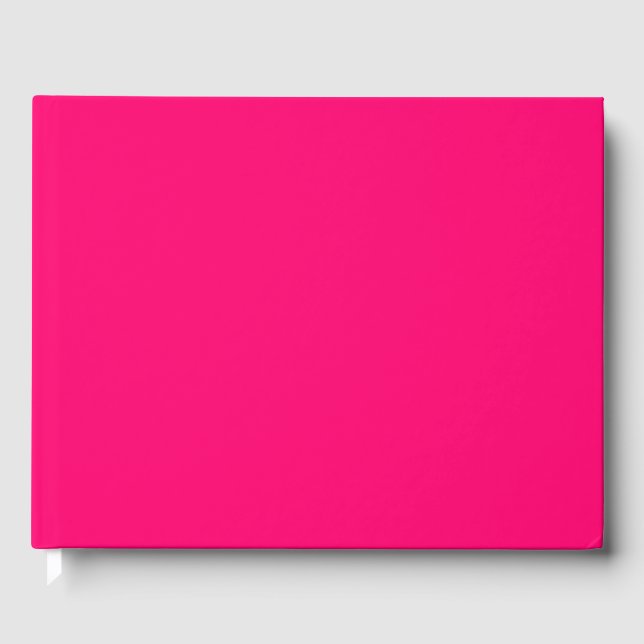 Neon Pink Custom Guest Book - Elegant & Personalis Gästebuch (Vorderseite)
