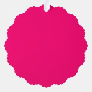 Neon Pink Custom Paper Ornament - Personalisiert Karte