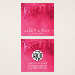 Neon Pink Dick Glitzer Tropfen Logo Haarklammer