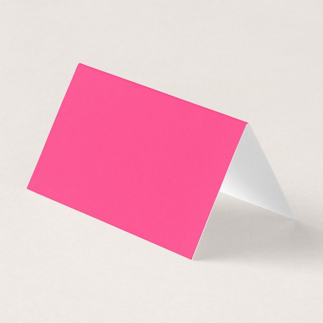 Neon Pink Faltkarte Visitenkarten (Vorderseite)