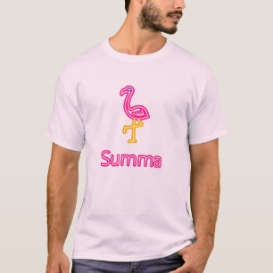 Neon Pink Flamingo Summa (Sommer) T-Shirt