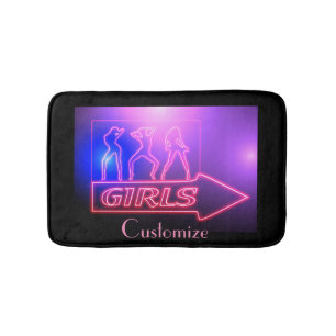 Neon Pink Girls signieren Thunder_Cove Badematte