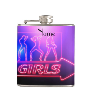 Neon Pink Girls signieren Thunder_Cove Flachmann