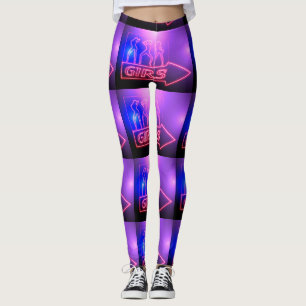 Neon Pink Girls signieren Thunder_Cove Leggings