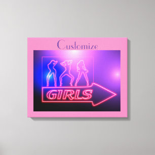 Neon Pink Girls signieren Thunder_Cove Leinwanddruck