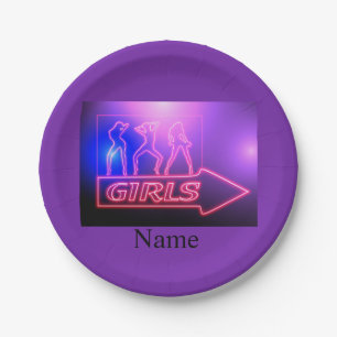 Neon Pink Girls signieren Thunder_Cove Pappteller