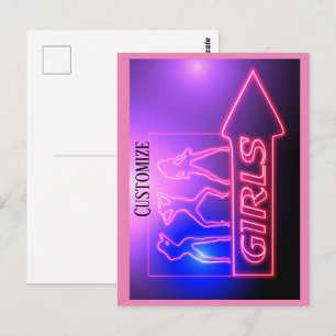 Neon Pink Girls signieren Thunder_Cove Postkarte