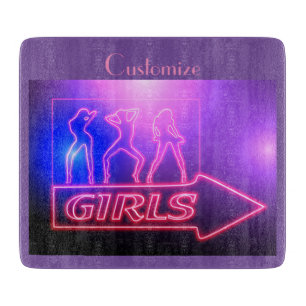 Neon Pink Girls signieren Thunder_Cove Schneidebrett