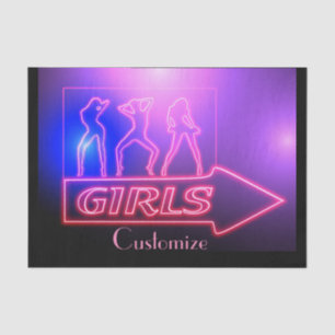Neon Pink Girls signieren Thunder_Cove Seidenpapier