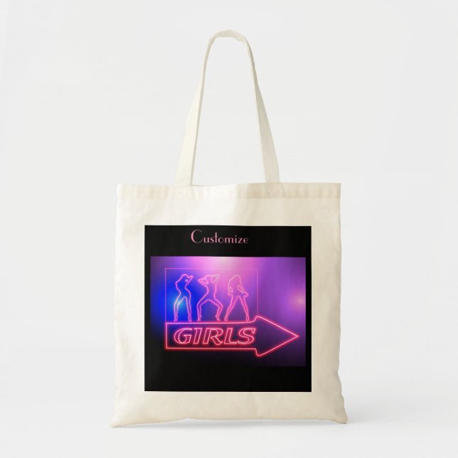 Neon Pink Girls signieren Thunder_Cove Tragetasche (Vorne)