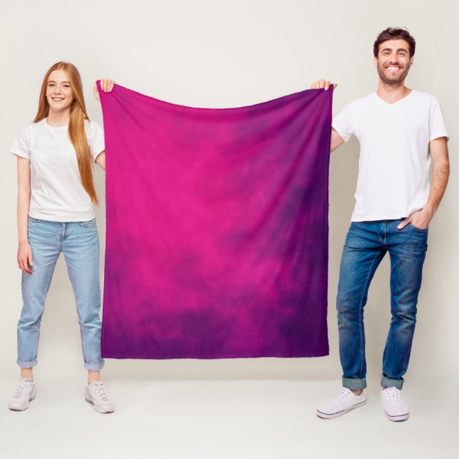 Neon Pink Gradient Fleece Blanket - Anpassbar (Beispiel)