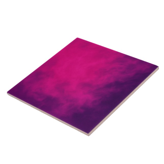 Neon Pink Gradient Keramik Tile - Anpassbar Fliese (Seite)