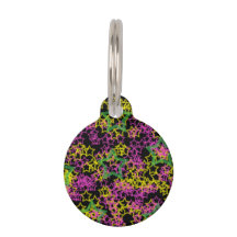 Neon Pink Green and Yellow Stars Pattern