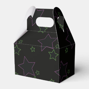 Neon-Pink-Grün-Glowing-Party-Stars-Süßigkeiten-Ges Geschenkschachtel