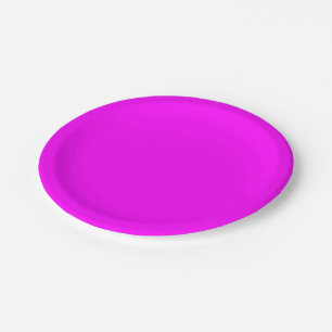 Neon pink hex Code FF00FF Party Plate Pappteller