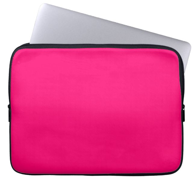 Neon Pink Laptop Sleeve - Benutzerdefinierter Schu (Vorderseite)