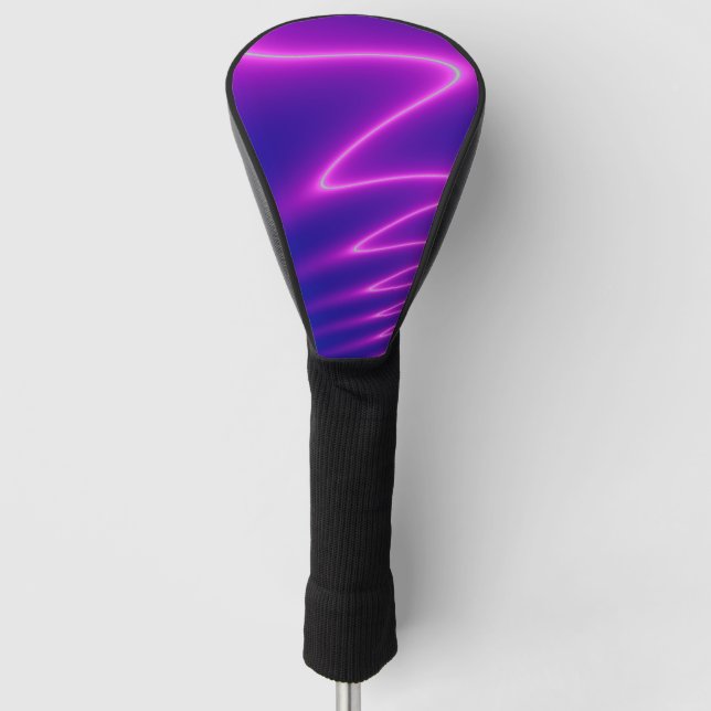 Neon Pink Lightning Golf Headcover (Vorderseite)