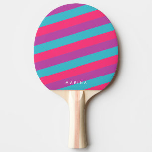 Neon Pink Lila Türkis Tischtennis Schläger