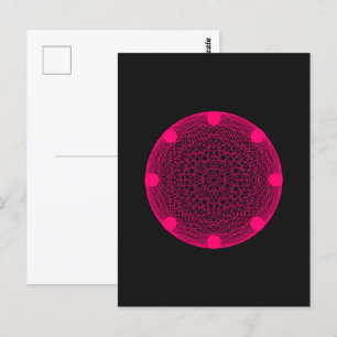 Neon Pink Mandala Postcard - Anpassbar Postkarte