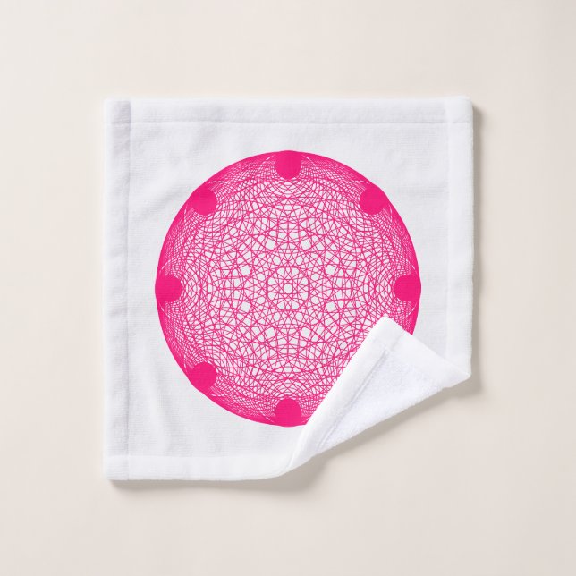 Neon Pink Mandala Wash Tuch - Anpassbar (Waschlappen)