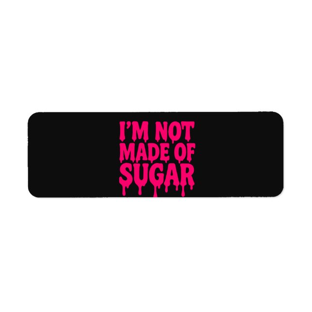 Neon Pink Return Labels (schwarz) - Anpassbar (Vorne)