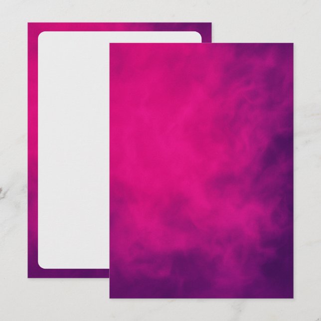 Neon Pink Smoke Event-Einladung - Anpassbar Einladung (Vorne/Hinten)