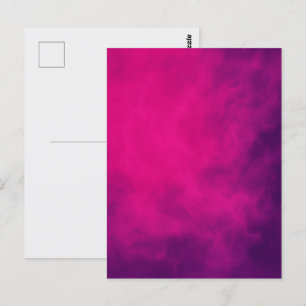 Neon Pink Smoke Postcard - individuell einstellbar Postkarte