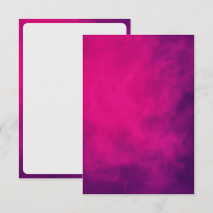 Neon Pink Smoke RSVP Card - Anpassbar Karte