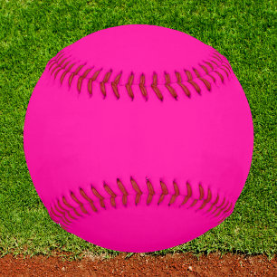 Neon Pink Solid Color Baseball