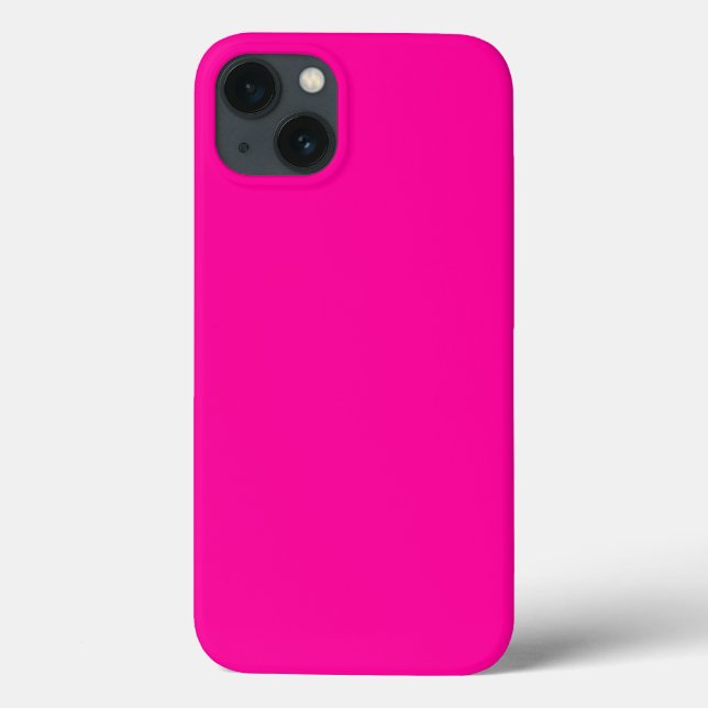 Neon Pink Solid Color Case-Mate iPhone Hülle (Rückseite)