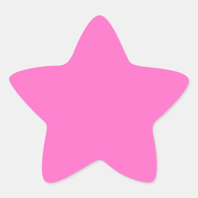 Neon Pink Solid Color | Classic Stern-Aufkleber (Vorderseite)