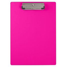 Neon Pink Solid Color Klemmbrett