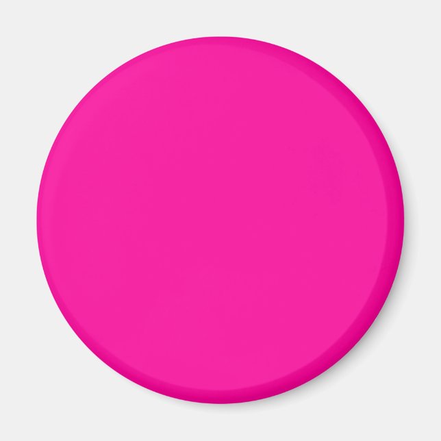 Neon Pink Solid Color Magnet (Vorne)